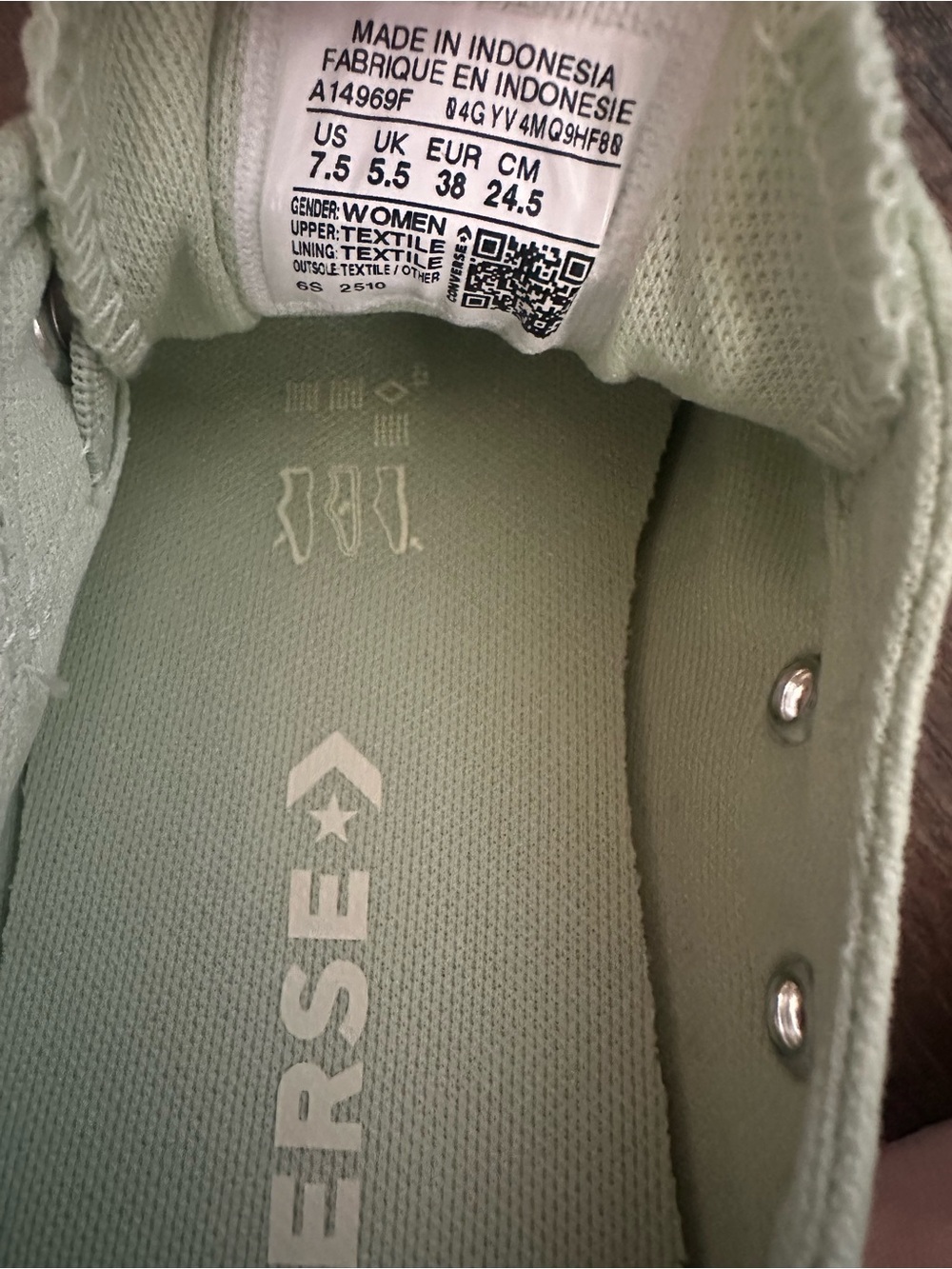 Converse Low Top Sneakers in Mint - Picture 7 of 8